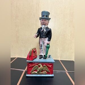 Vintage Uncle Sam Cast Iron Mechanical Bank